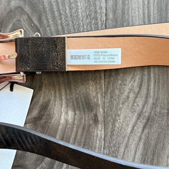 Ayure Bowie Brown and Silver Textured Belt NEW - Picture 3 of 8